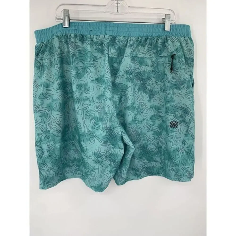 FLX‎ Aqua Teal Dynamic Stretch Men's Board Shorts Size XL
